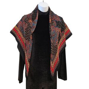 Vintage Wrap Scraf Multi Colored Stretch Material